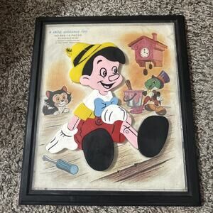 Vintage Walt Disney Pinocchio 13-Piece Plastic Puzzle 1964 A Child Guidance Toy
